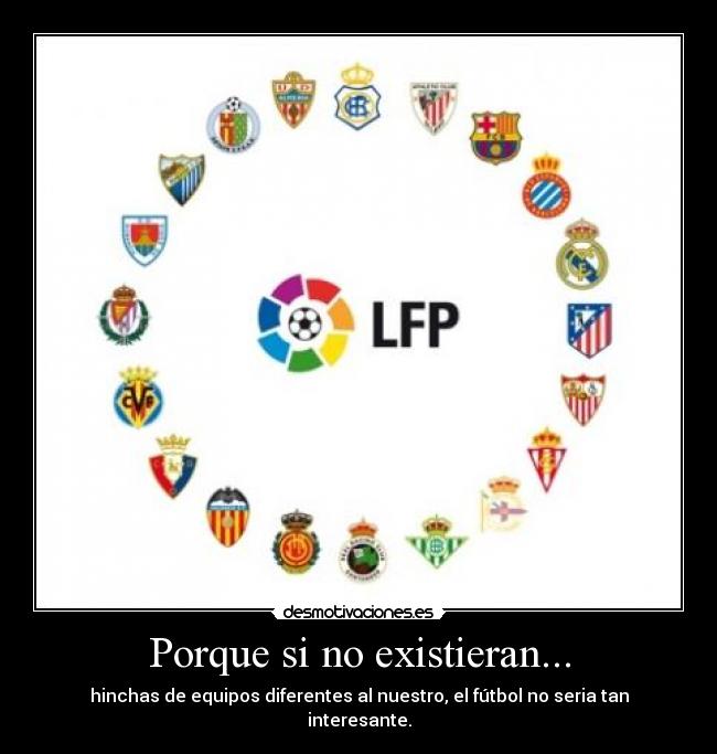 Porque si no existieran... - hinchas de equipos diferentes al nuestro, el fútbol no seria tan interesante.