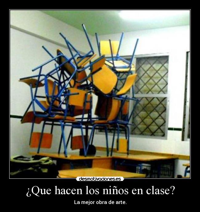 ¿Que hacen los niños en clase? -