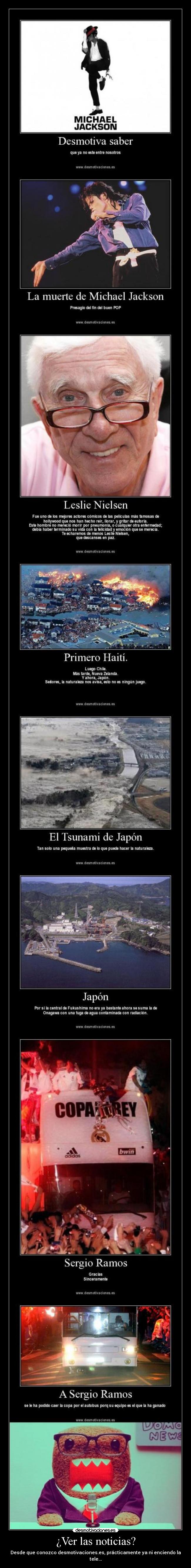 ¿Ver las noticias? - Desde que conozco desmotivaciones.es, prácticamente ya ni enciendo la tele...