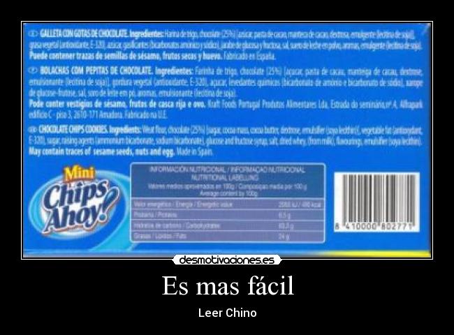 Es mas fácil - Leer Chino