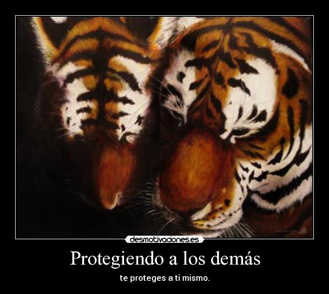 Protegiendo a los demás - te proteges a ti mismo.