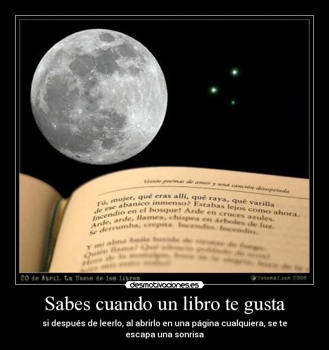 Sabes cuando un libro te gusta -