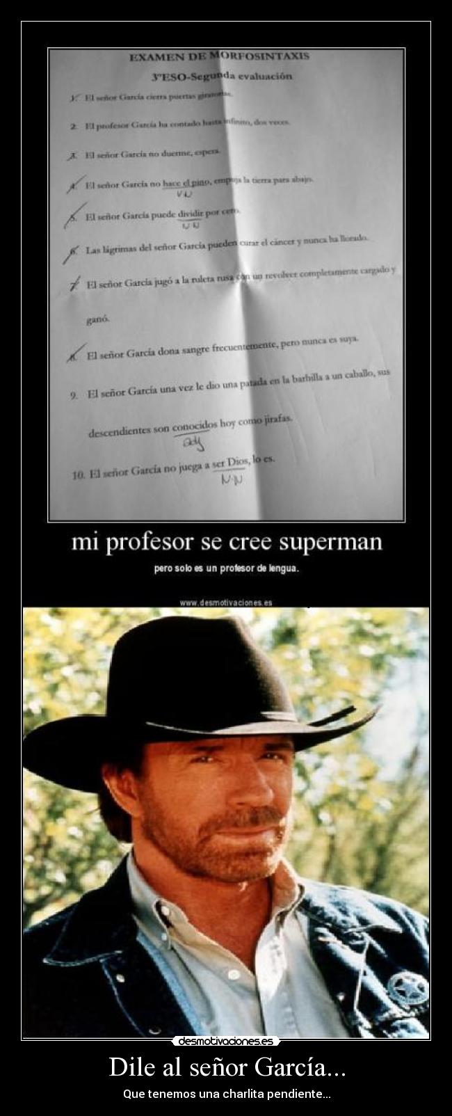 Dile al señor García... - 