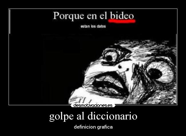 golpe al diccionario - definicion grafica