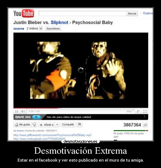 Desmotivación Extrema - Estar en el facebook y ver esto publicado en el muro de tu amiga.