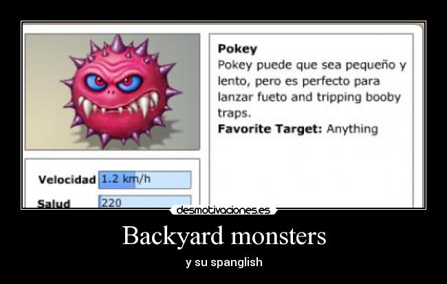 Backyard monsters -