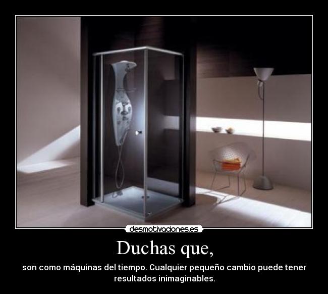 carteles ducha cambio agua desmotivaciones