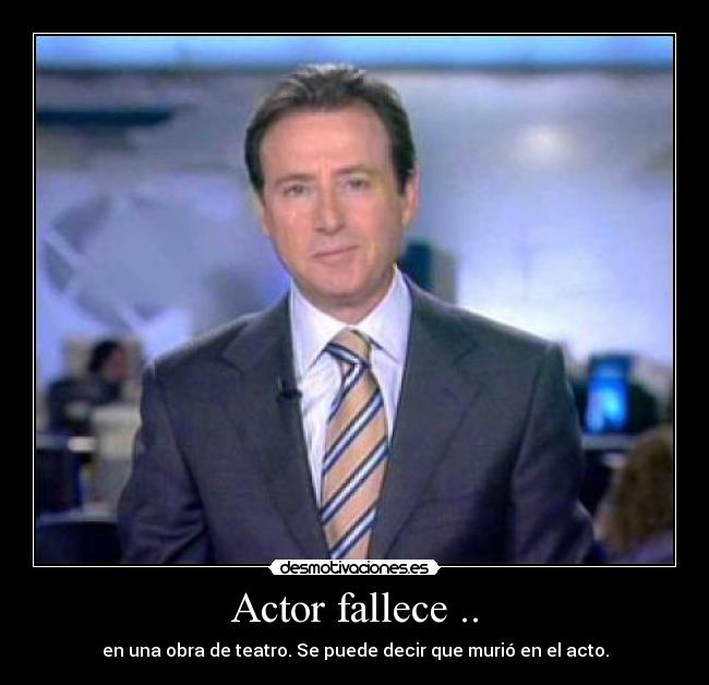 Actor fallece .. - 