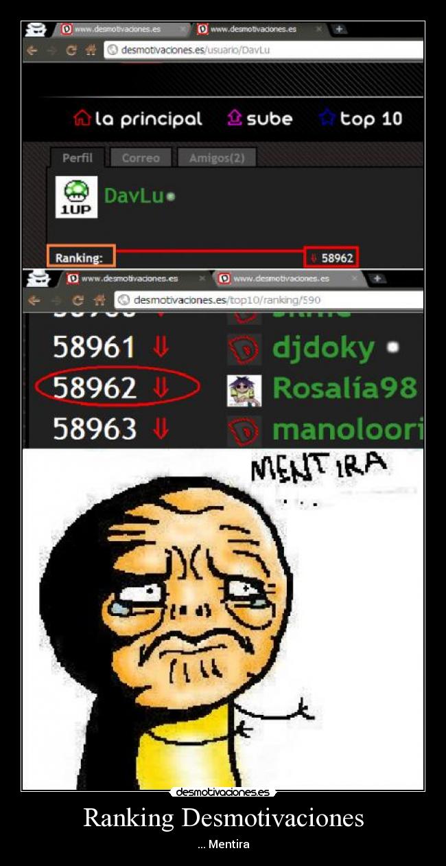 Ranking Desmotivaciones - ... Mentira