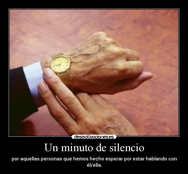 Un minuto de silencio -