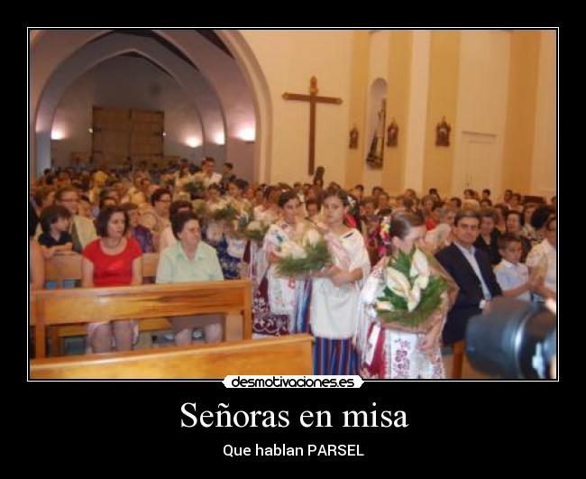 Señoras en misa - 