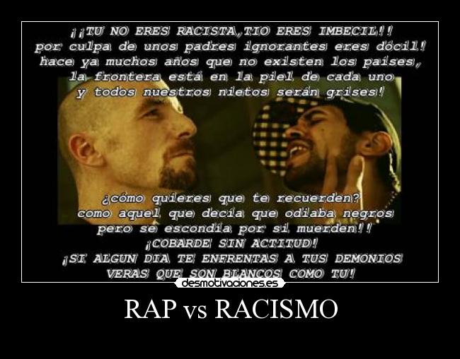 RAP vs RACISMO -