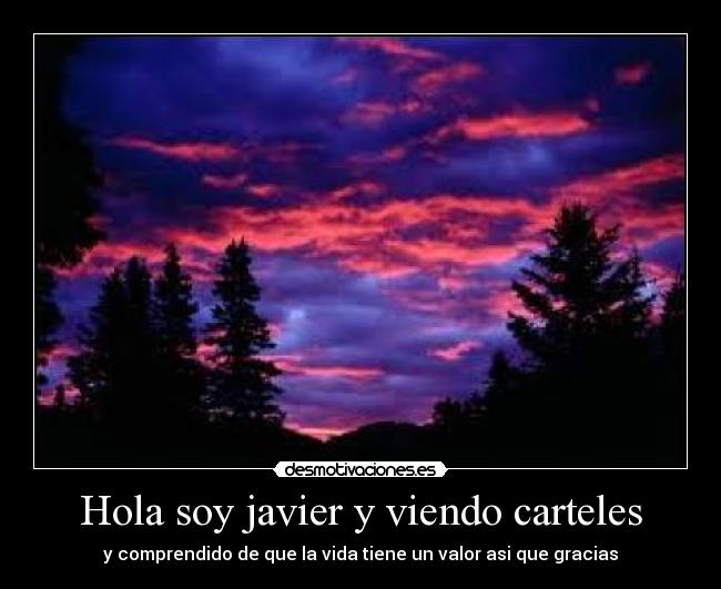 Hola soy javier y viendo carteles - 