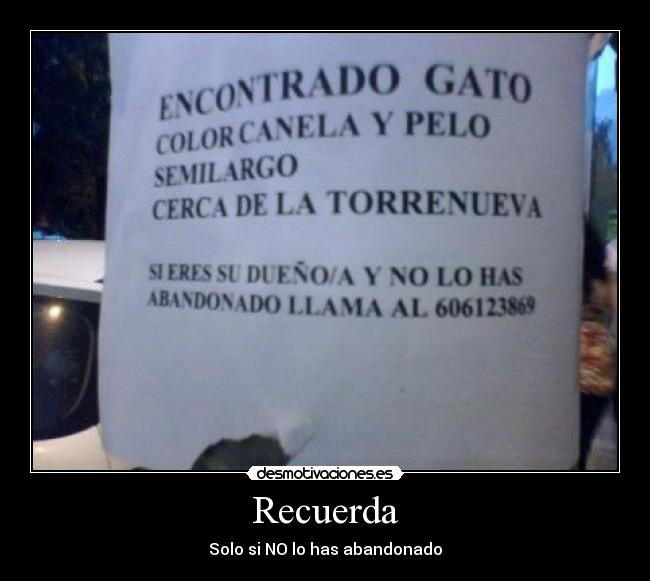 Recuerda - Solo si NO lo has abandonado