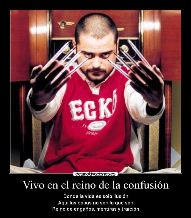 Vivo en el reino de la confusión -
