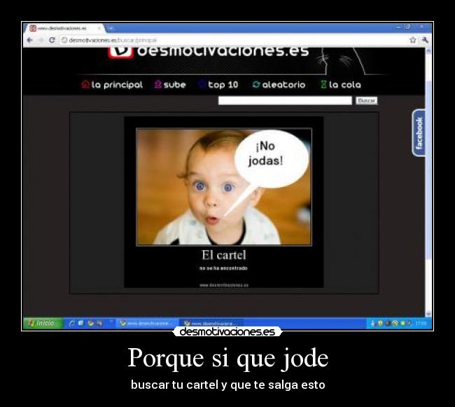 Porque si que jode - buscar tu cartel y que te salga esto