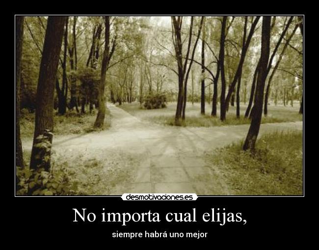 No importa cual elijas, -