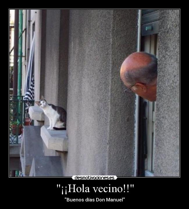 ¡¡Hola vecino!! - Buenos días Don Manuel