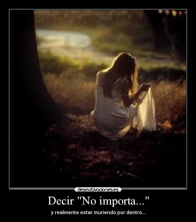 Decir No importa... - 