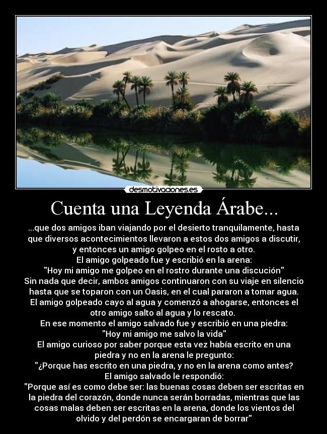 carteles amigos leyenda perdon olvido corazon arabe desmotivaciones