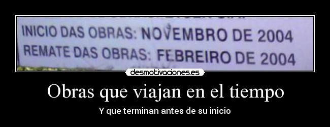 Obras que viajan en el tiempo -
