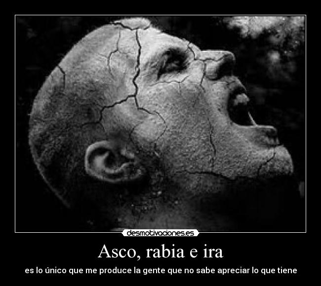 Asco, rabia e ira -