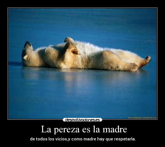 La pereza es la madre -