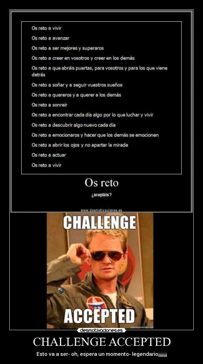CHALLENGE ACCEPTED - 