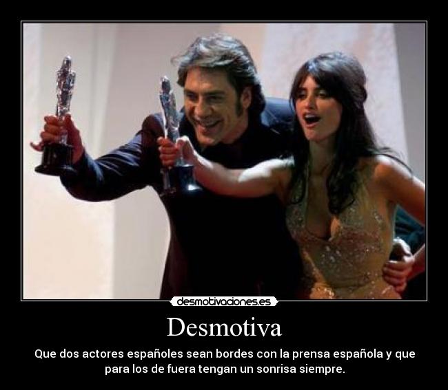 carteles javier bardem penelope cruz javier pe oscar oscares desmotivaciones