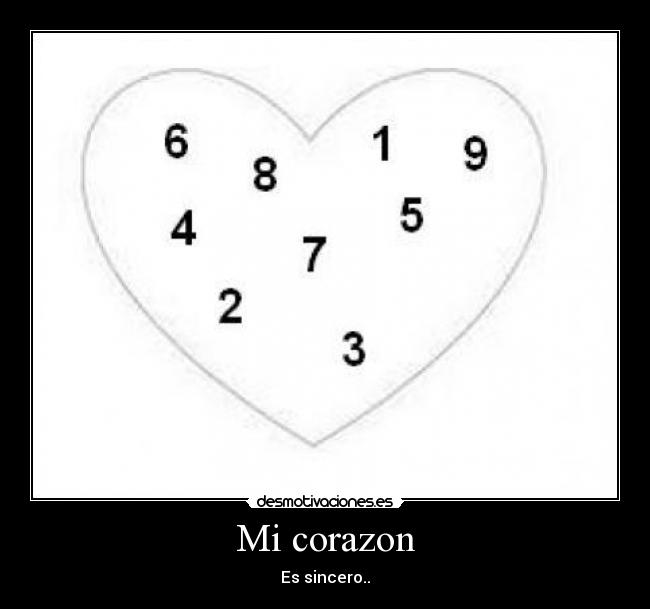 Mi corazon - Es sincero..