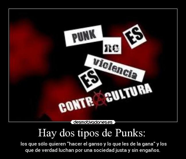 Hay dos tipos de Punks: -