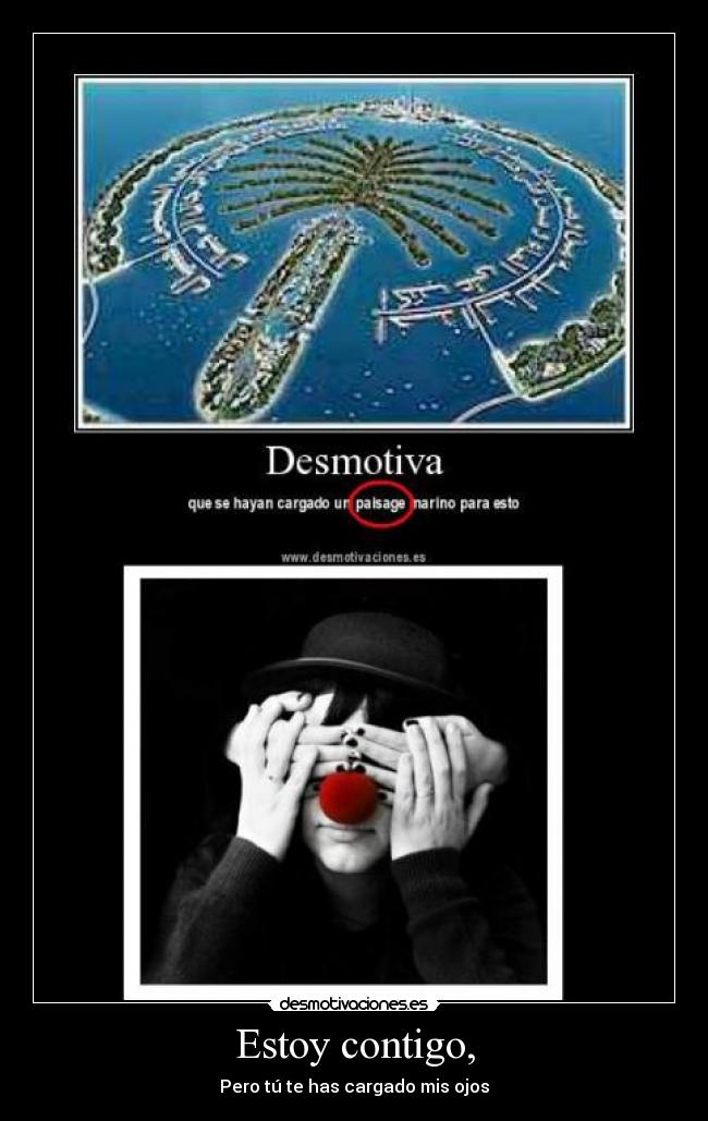 Estoy contigo, - Pero tú te has cargado mis ojos