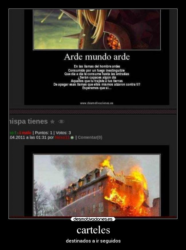 carteles - destinados a ir seguidos