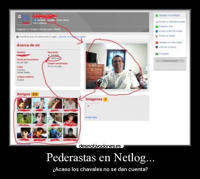 carteles pederasta netlog desmotivaciones
