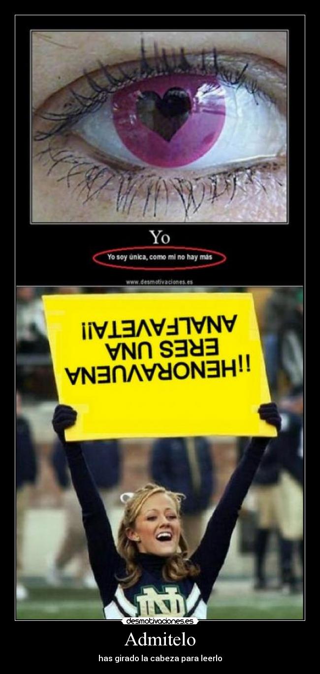 Admitelo - has girado la cabeza para leerlo