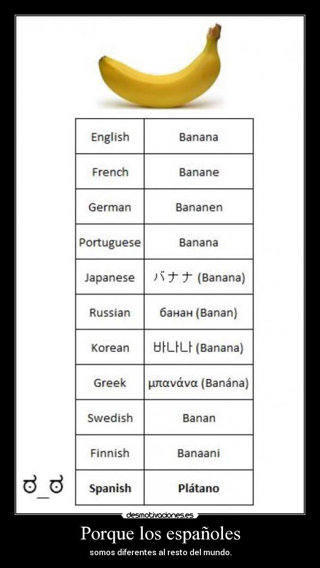 Porque los españoles - somos diferentes al resto del mundo.