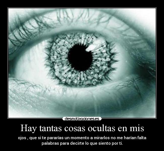 Hay tantas cosas ocultas en mis - 