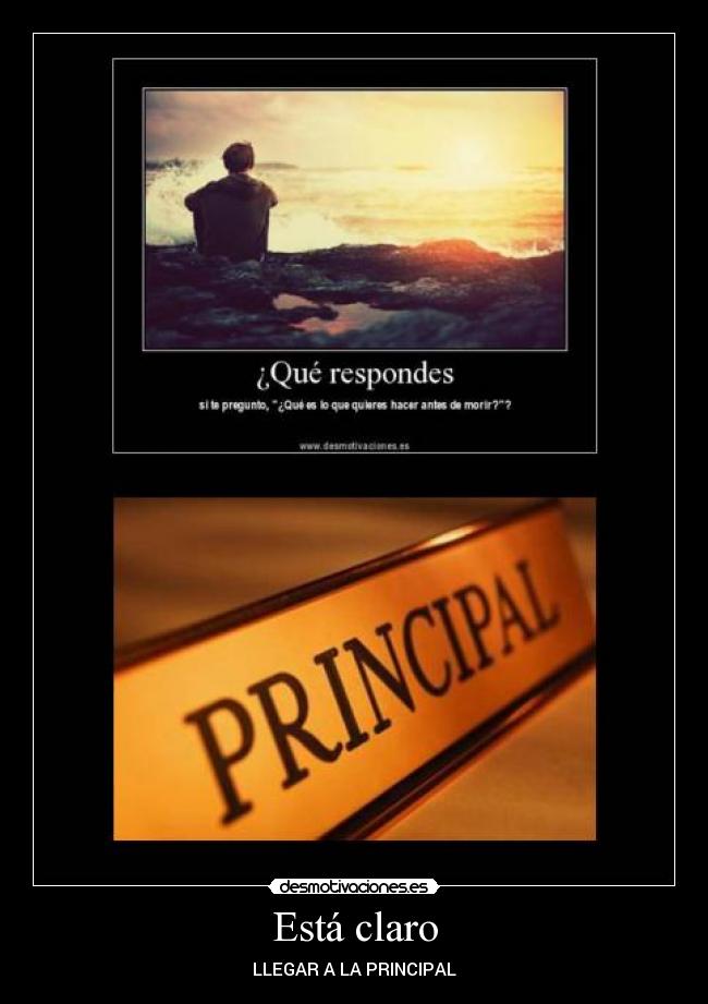 Está claro - LLEGAR A LA PRINCIPAL