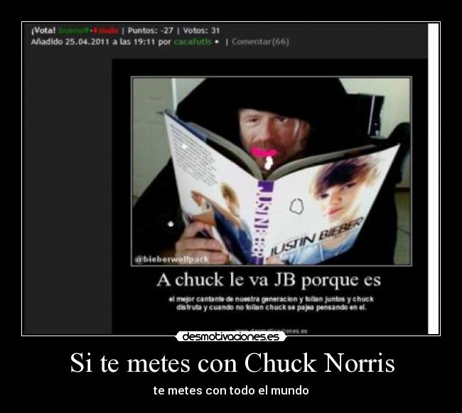 Si te metes con Chuck Norris - te metes con todo el mundo