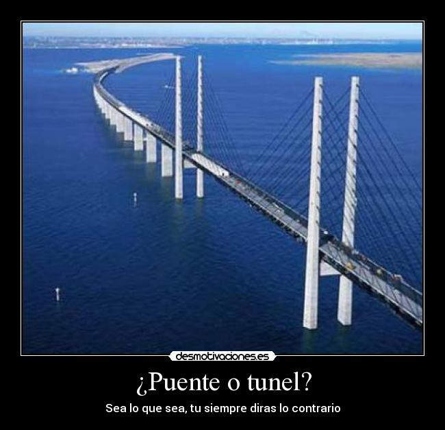 ¿Puente o tunel? -