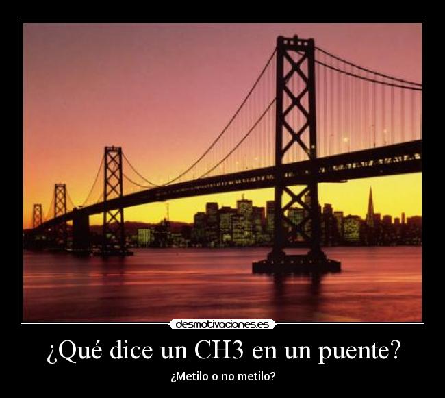 ¿Qué dice un CH3 en un puente? - ¿Metilo o no metilo?