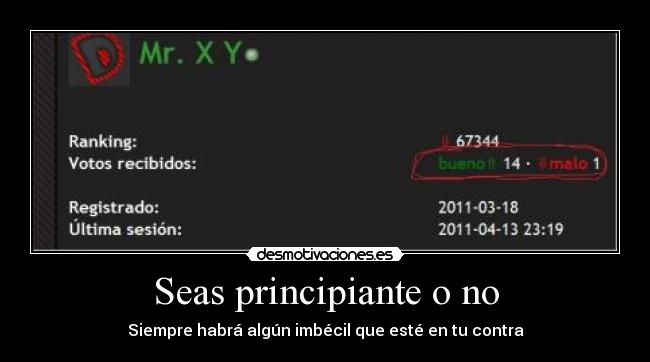 Seas principiante o no -