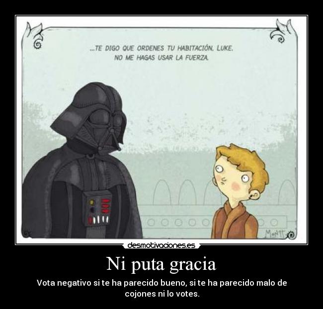 Ni puta gracia -