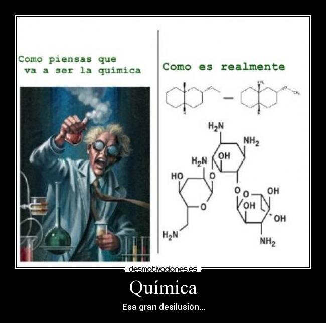 Química - Esa gran desilusión...