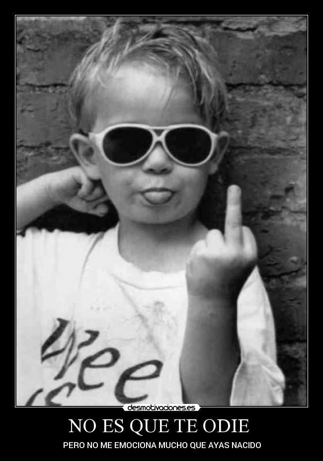 NO ES QUE TE ODIE - PERO NO ME EMOCIONA MUCHO QUE AYAS NACIDO
