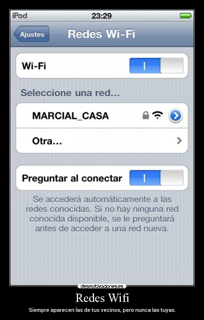 carteles redes wifi vecinos contrasena password ipod touch desmotivaciones