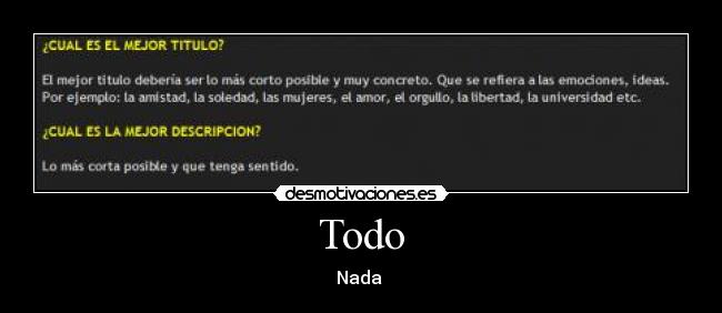 Todo - Nada 