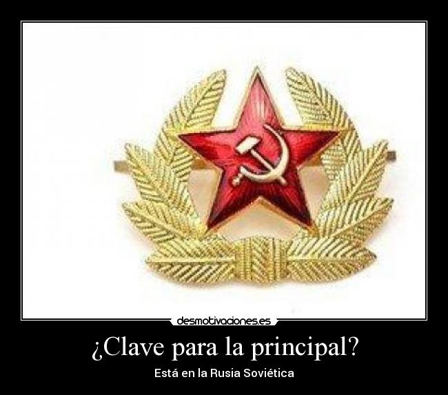 ¿Clave para la principal? -