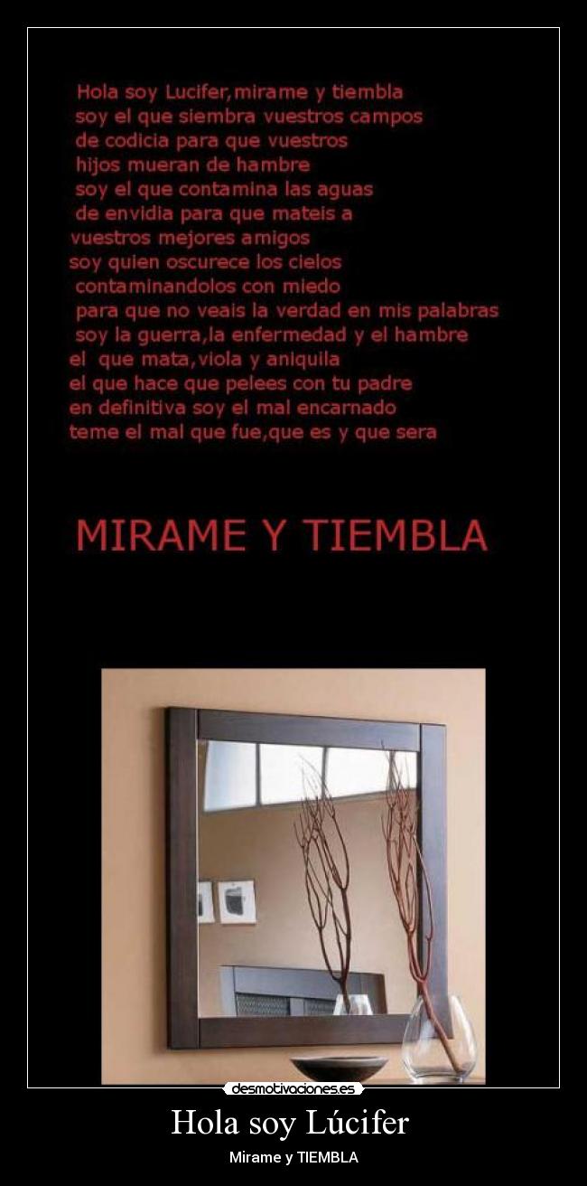 carteles hola soy lucifer desmotivaciones