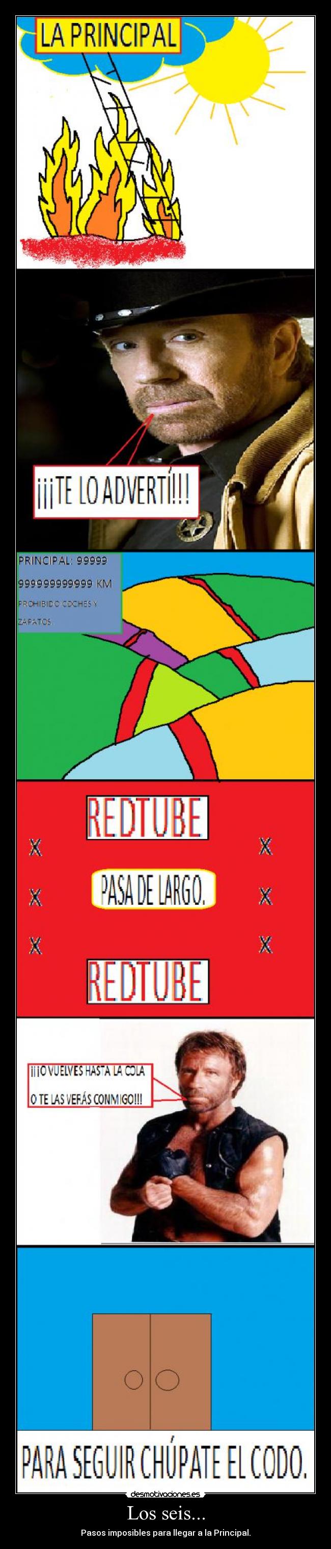 carteles los seis pasos imposibles para llegar principal desmotivaciones